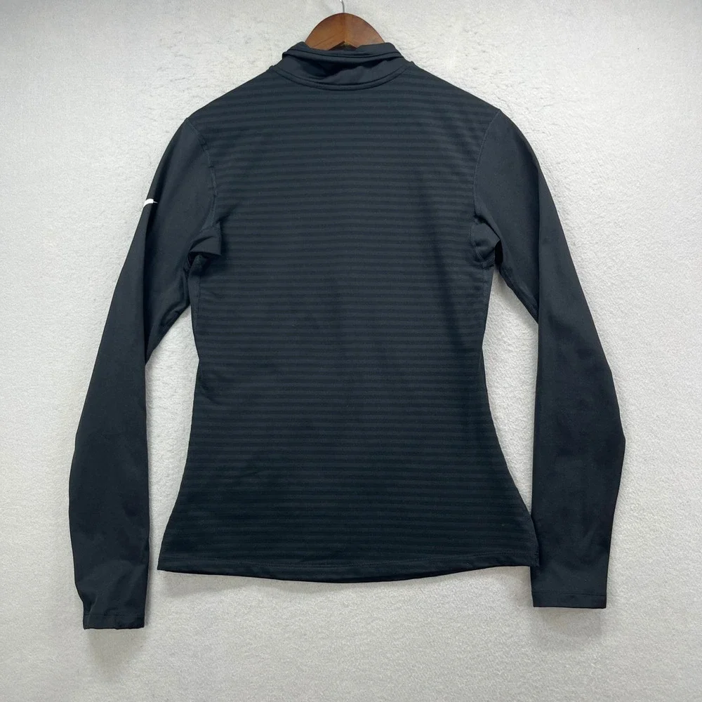 Nike Pro Pullover Womens L Black Dri-FIT Half Zip Sporty Running Training Top